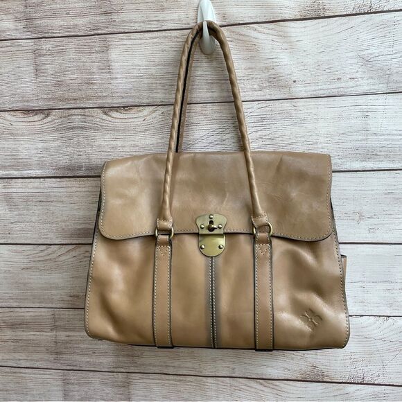 PATRICIA NASH VIENNA SATCHEL IN BISCUIT LEATHER - Picture 2 of 8